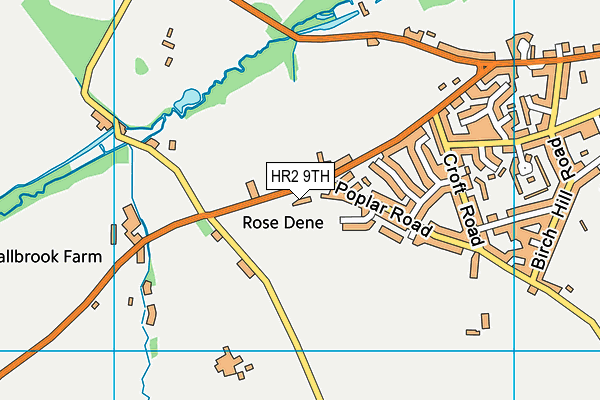 HR2 9TH map - OS VectorMap District (Ordnance Survey)