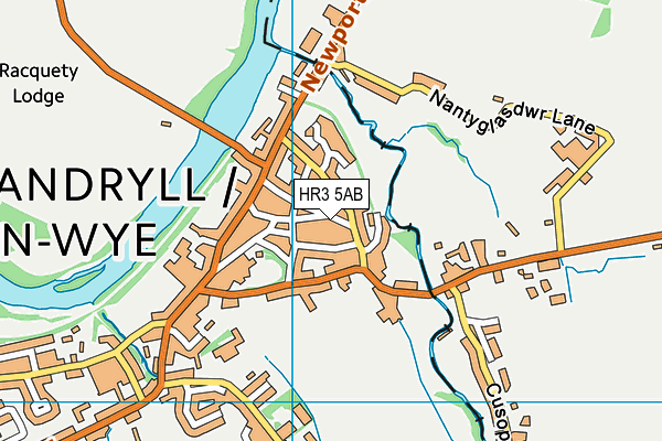 HR3 5AB map - OS VectorMap District (Ordnance Survey)