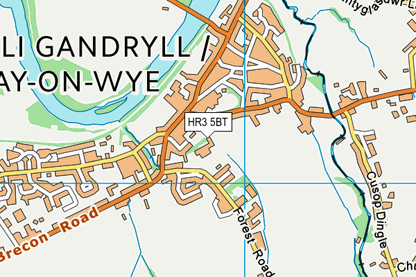 Hay-On-Wye C.P. School map (HR3 5BT) - OS VectorMap District (Ordnance Survey)