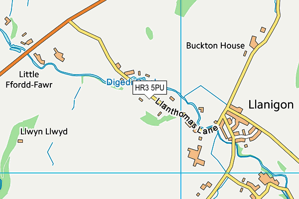 HR3 5PU map - OS VectorMap District (Ordnance Survey)