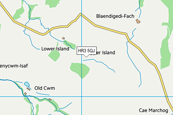 HR3 5QJ map - OS VectorMap District (Ordnance Survey)