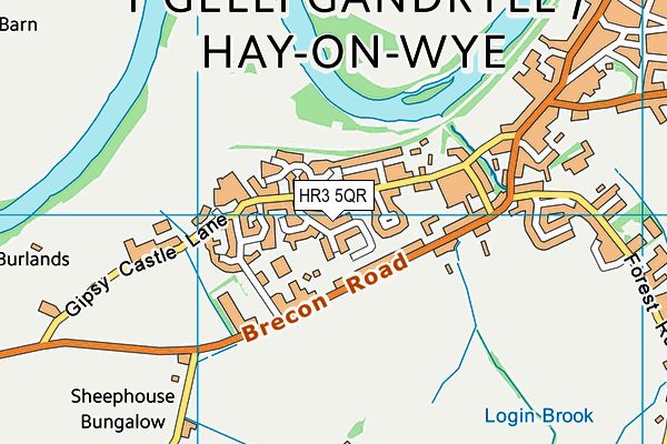 HR3 5QR map - OS VectorMap District (Ordnance Survey)