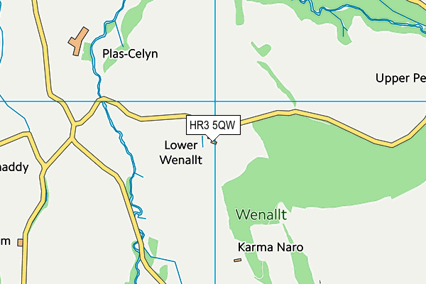 HR3 5QW map - OS VectorMap District (Ordnance Survey)