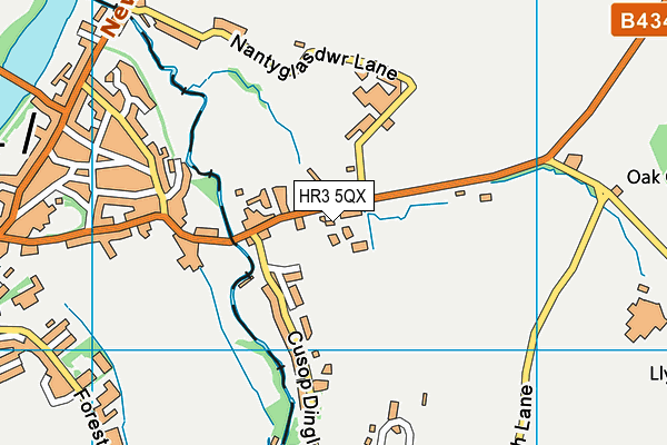 HR3 5QX map - OS VectorMap District (Ordnance Survey)