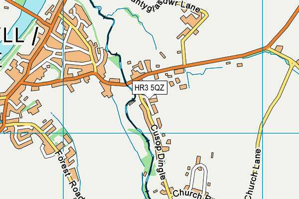 HR3 5QZ map - OS VectorMap District (Ordnance Survey)