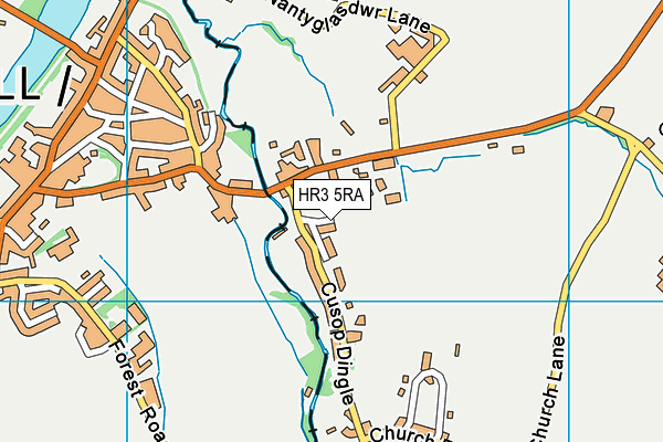 HR3 5RA map - OS VectorMap District (Ordnance Survey)