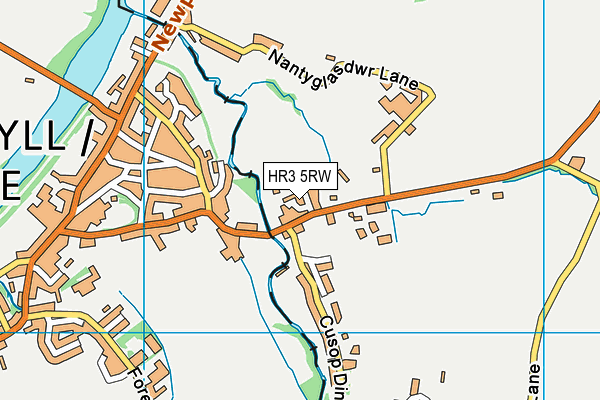 HR3 5RW map - OS VectorMap District (Ordnance Survey)