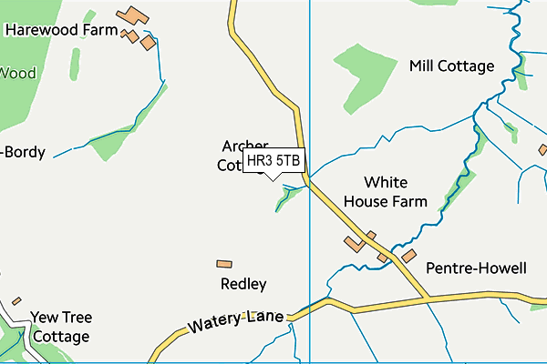 HR3 5TB map - OS VectorMap District (Ordnance Survey)