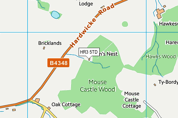 HR3 5TD map - OS VectorMap District (Ordnance Survey)
