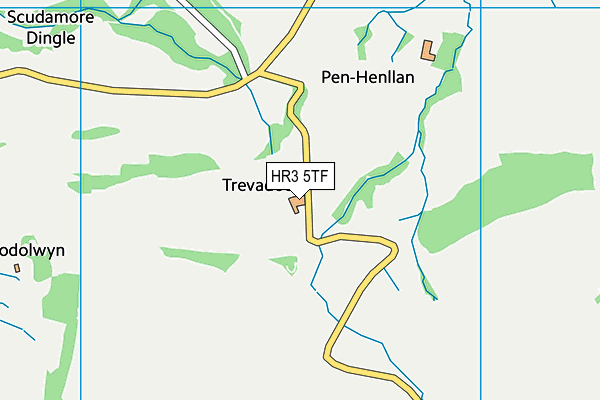 HR3 5TF map - OS VectorMap District (Ordnance Survey)