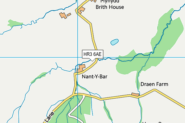HR3 6AE map - OS VectorMap District (Ordnance Survey)