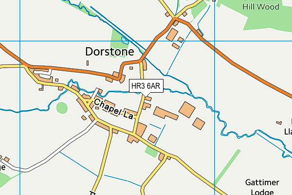 HR3 6AR map - OS VectorMap District (Ordnance Survey)
