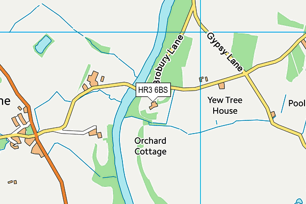 HR3 6BS map - OS VectorMap District (Ordnance Survey)