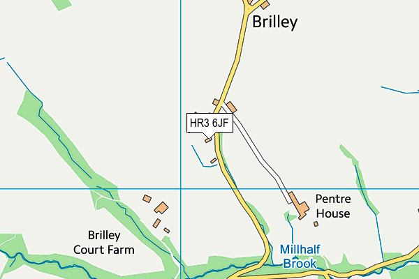 HR3 6JF map - OS VectorMap District (Ordnance Survey)