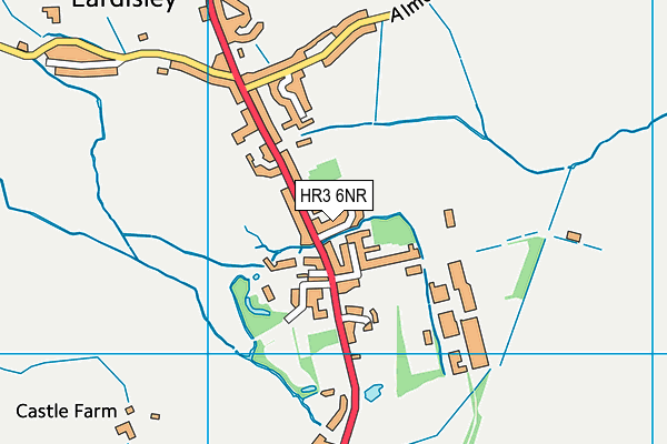 HR3 6NR map - OS VectorMap District (Ordnance Survey)