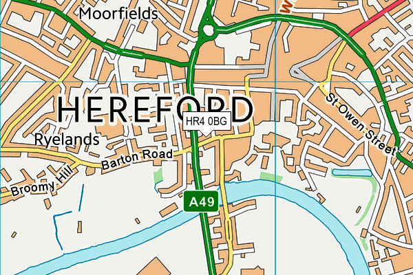 HR4 0BG map - OS VectorMap District (Ordnance Survey)