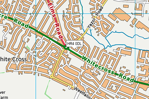 HR4 0DL map - OS VectorMap District (Ordnance Survey)