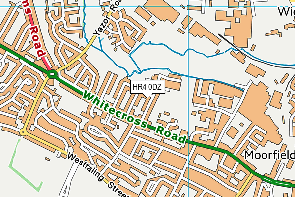 HR4 0DZ map - OS VectorMap District (Ordnance Survey)