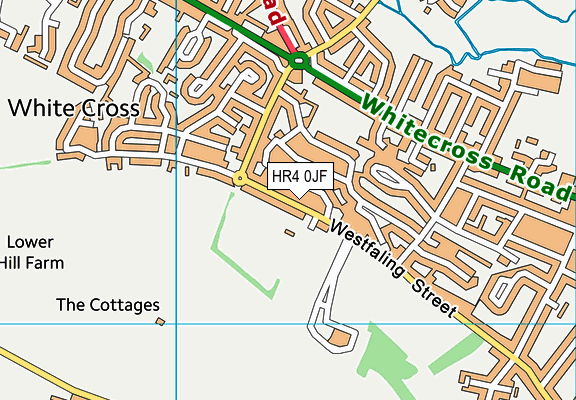 Westfaling Street Park map (HR4 0JF) - OS VectorMap District (Ordnance Survey)