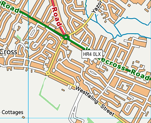 HR4 0LX map - OS VectorMap District (Ordnance Survey)