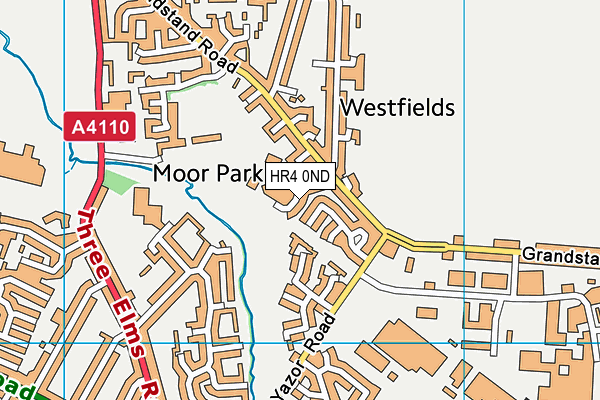 HR4 0ND map - OS VectorMap District (Ordnance Survey)
