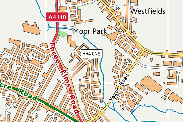 HR4 0NS map - OS VectorMap District (Ordnance Survey)