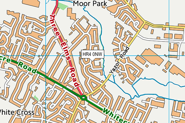 HR4 0NW map - OS VectorMap District (Ordnance Survey)