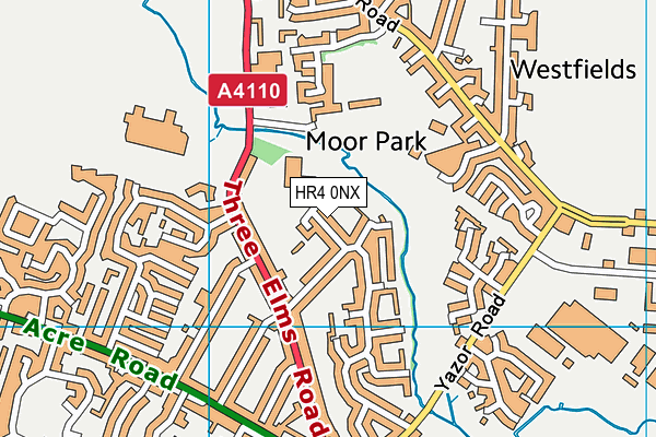 HR4 0NX map - OS VectorMap District (Ordnance Survey)