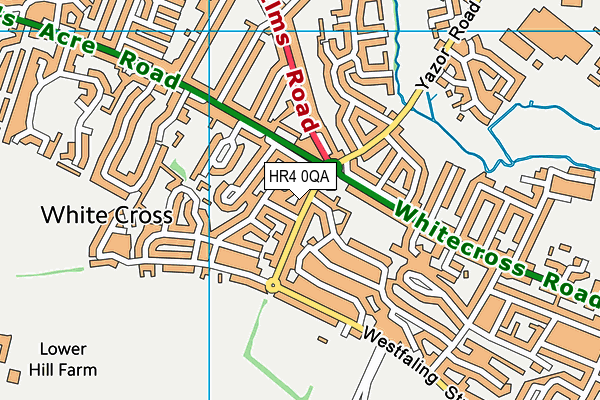 HR4 0QA map - OS VectorMap District (Ordnance Survey)