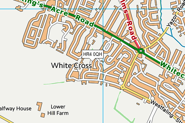 HR4 0QH map - OS VectorMap District (Ordnance Survey)