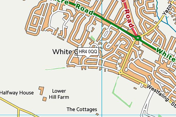 HR4 0QQ map - OS VectorMap District (Ordnance Survey)