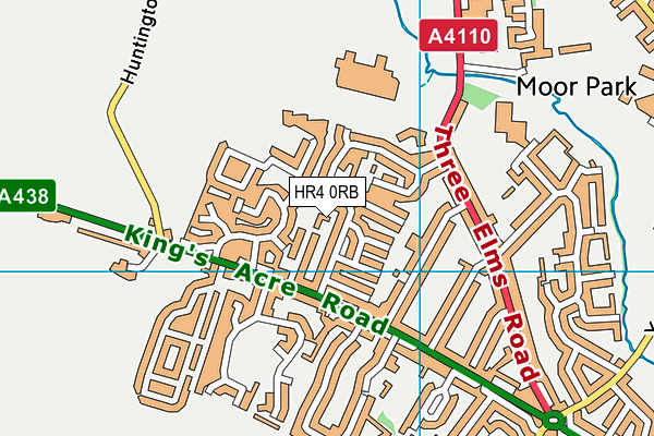 HR4 0RB map - OS VectorMap District (Ordnance Survey)