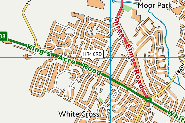 HR4 0RD map - OS VectorMap District (Ordnance Survey)