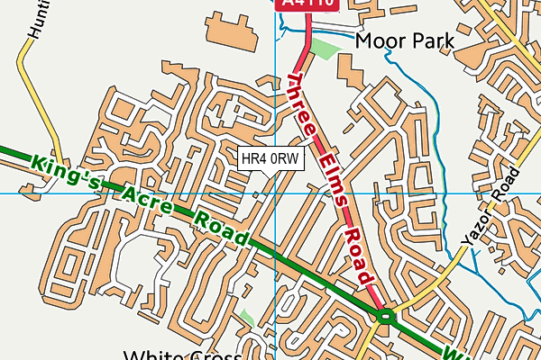 HR4 0RW map - OS VectorMap District (Ordnance Survey)