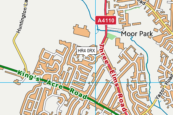 HR4 0RX map - OS VectorMap District (Ordnance Survey)