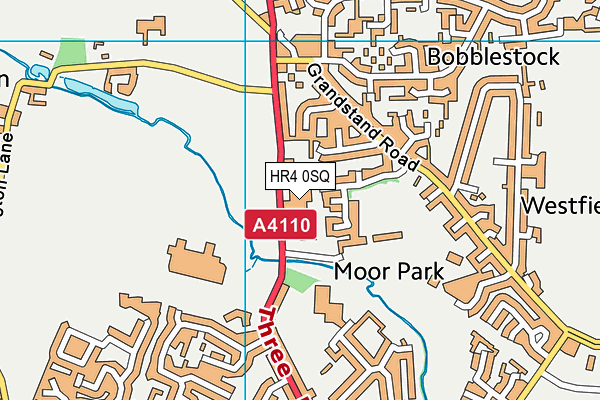 HR4 0SQ map - OS VectorMap District (Ordnance Survey)