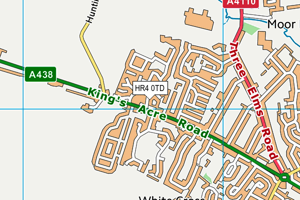 HR4 0TD map - OS VectorMap District (Ordnance Survey)