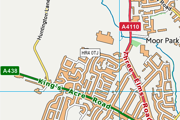 HR4 0TJ map - OS VectorMap District (Ordnance Survey)