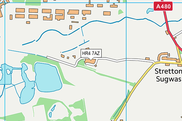 HR4 7AZ map - OS VectorMap District (Ordnance Survey)
