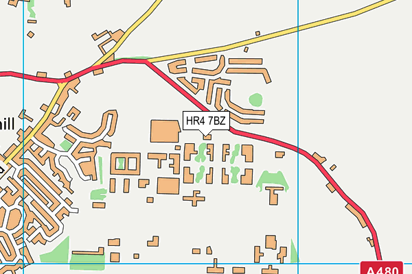 HR4 7BZ map - OS VectorMap District (Ordnance Survey)