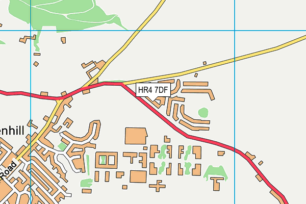HR4 7DF map - OS VectorMap District (Ordnance Survey)