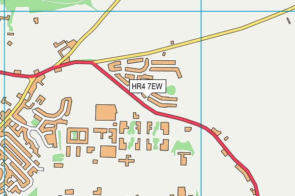 HR4 7EW map - OS VectorMap District (Ordnance Survey)