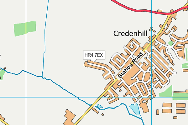 HR4 7EX map - OS VectorMap District (Ordnance Survey)