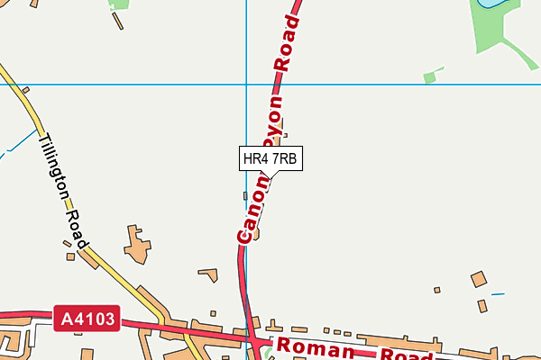 HR4 7RB map - OS VectorMap District (Ordnance Survey)
