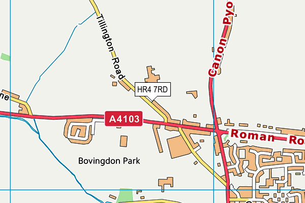 HR4 7RD map - OS VectorMap District (Ordnance Survey)