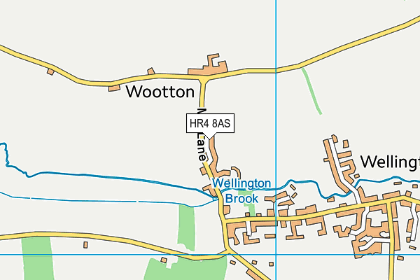 HR4 8AS map - OS VectorMap District (Ordnance Survey)