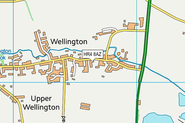 Wellington Primary School and Nursery map (HR4 8AZ) - OS VectorMap District (Ordnance Survey)