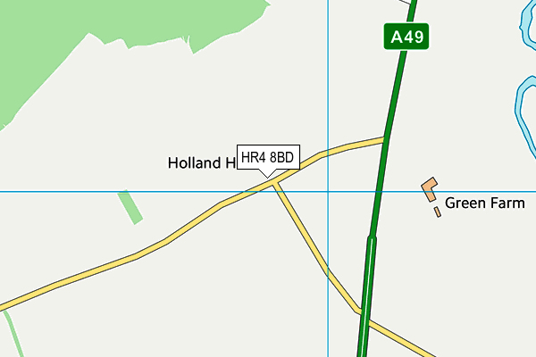 HR4 8BD map - OS VectorMap District (Ordnance Survey)