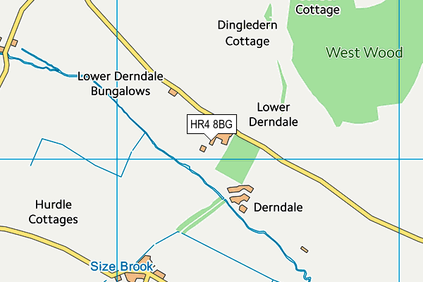 HR4 8BG map - OS VectorMap District (Ordnance Survey)