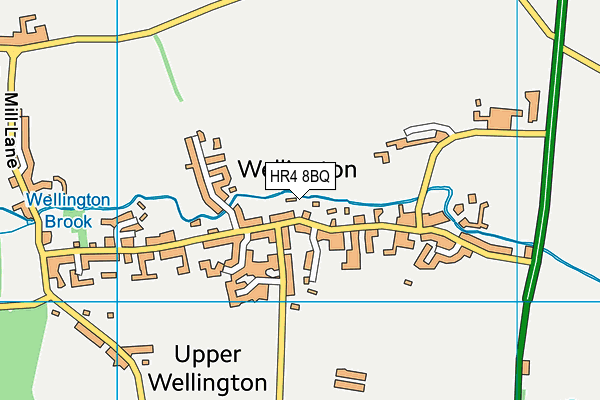 HR4 8BQ map - OS VectorMap District (Ordnance Survey)